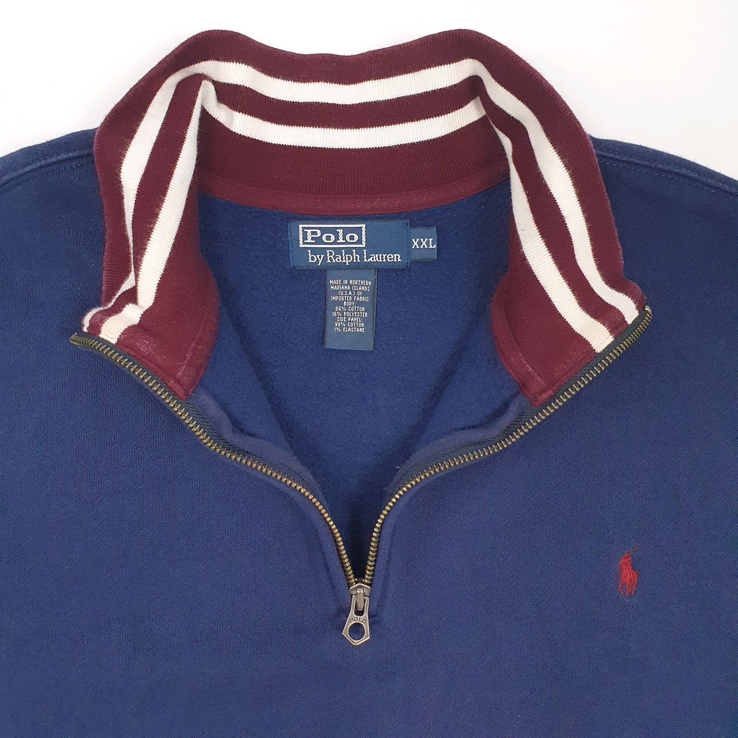 Mens Blue Polo Ralph Lauren  Quarter Zip Jumper