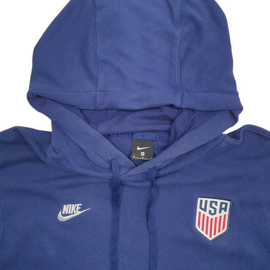 Mens Blue Nike USA Hoodie Jumper
