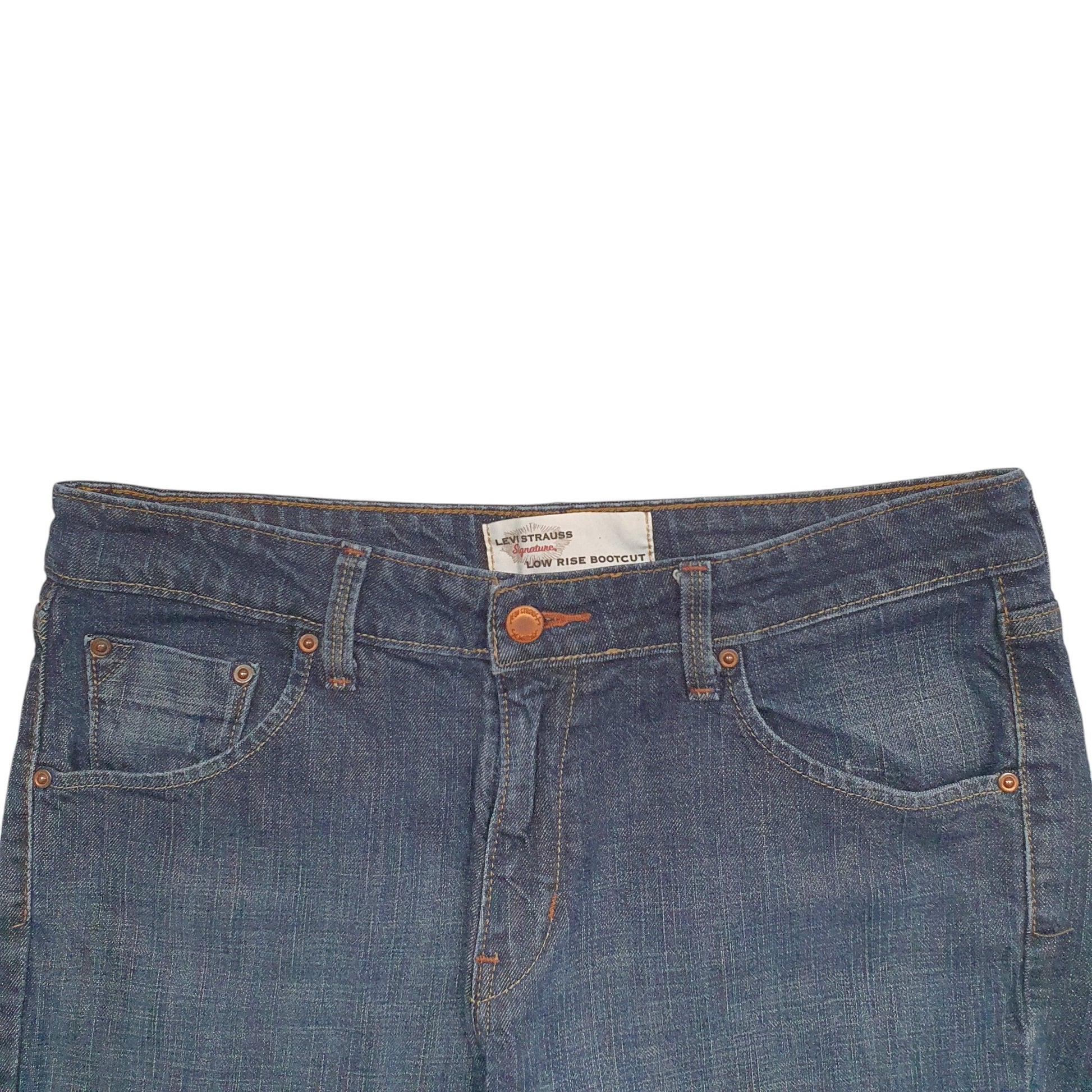 Womens Blue Levis Skull Denim Shorts