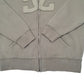 Mens Khaki DC Hoodie Skateboarding Shoes Full Zip Jumper