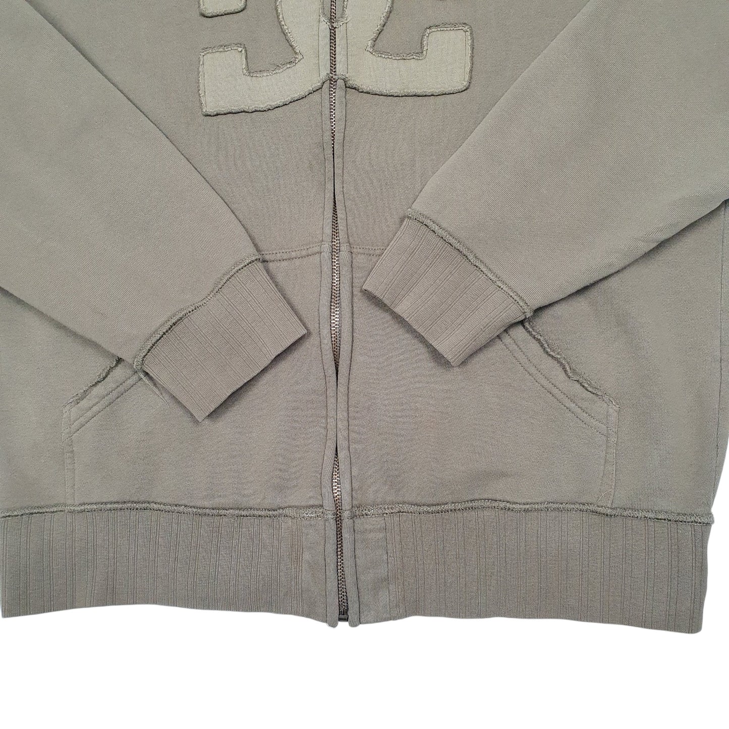 Mens Khaki DC Hoodie Skateboarding Shoes Full Zip Jumper