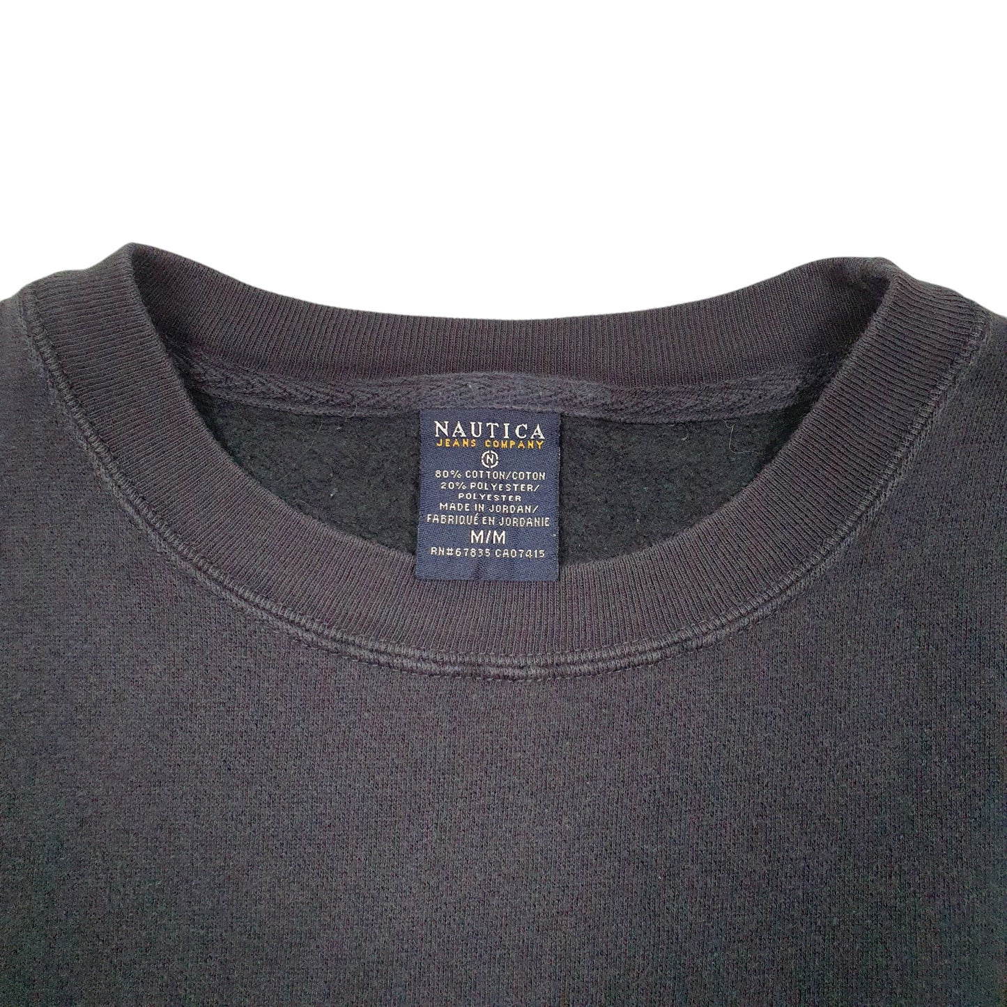 Mens Navy Nautica Jeans Spellout Crewneck Jumper