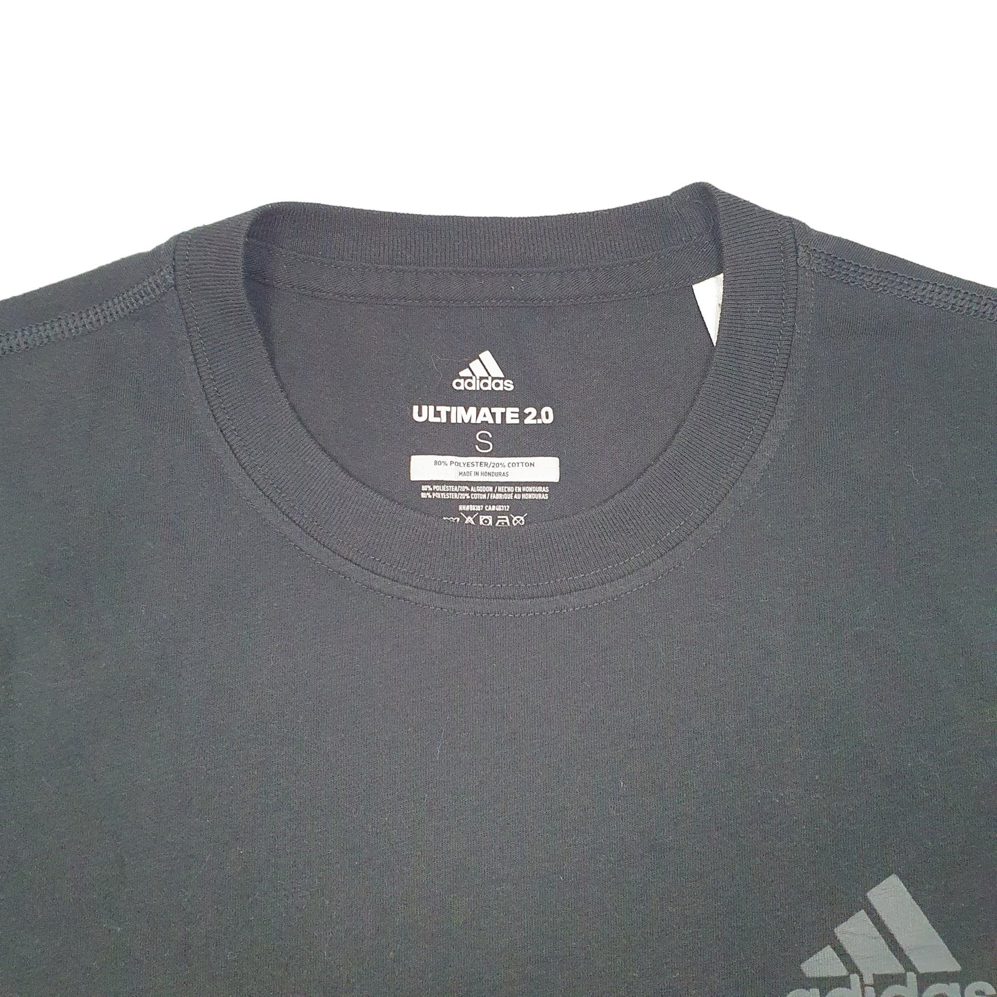 Mens Black Adidas Ultimate 2.0 Active Short Sleeve T Shirt