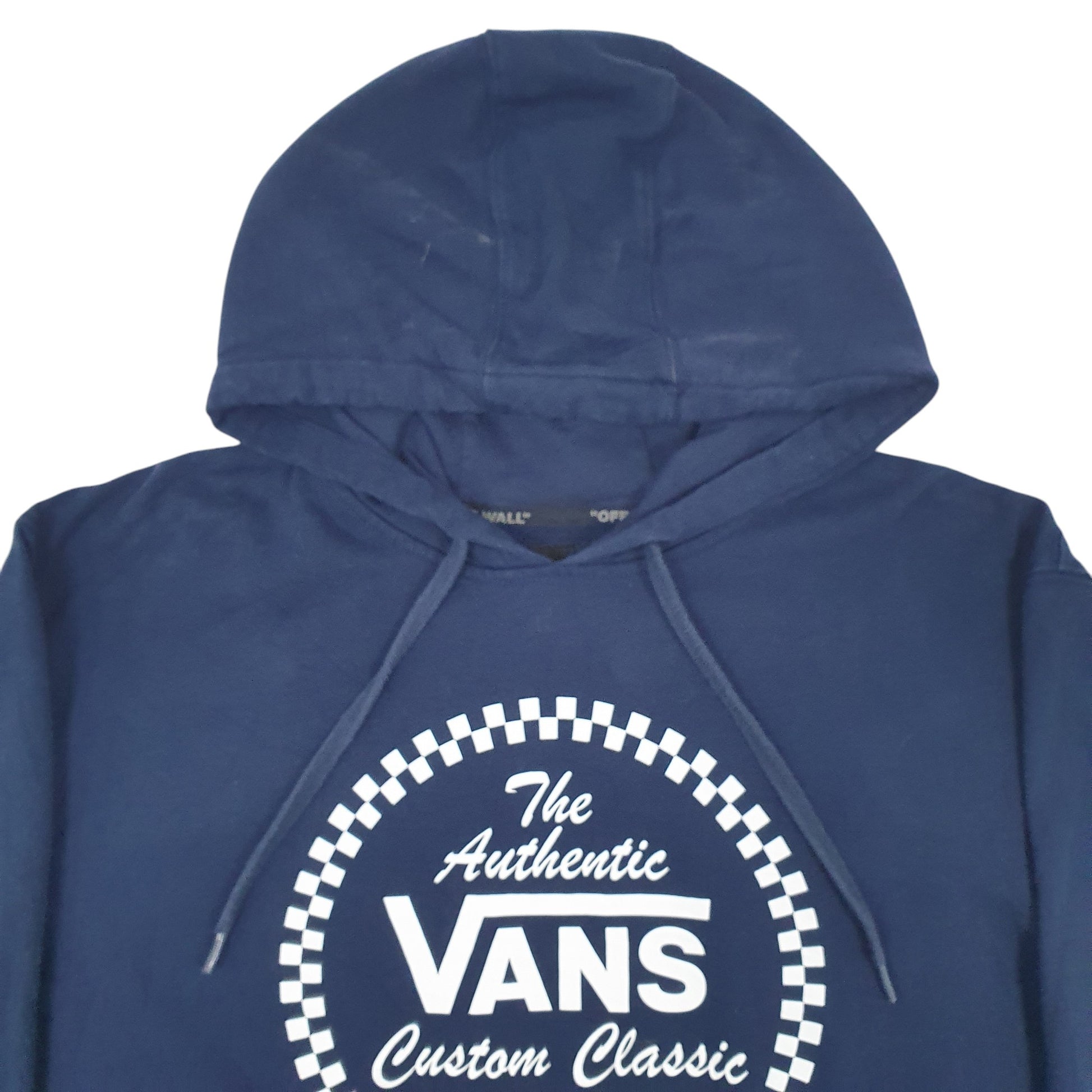 Mens Navy Vans Spellout Hoodie Jumper