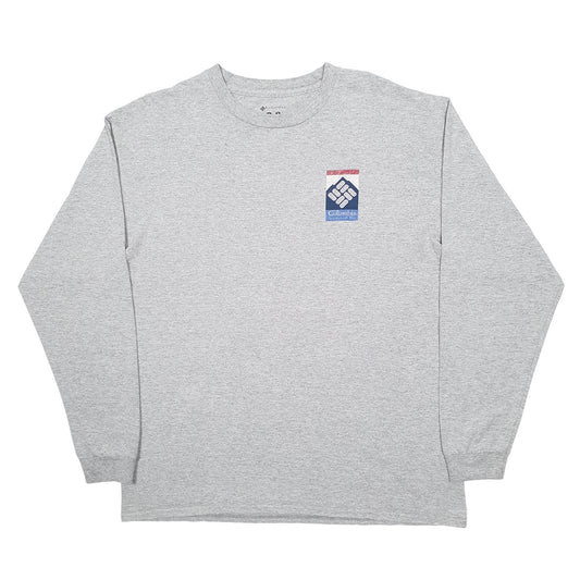 Mens Grey Columbia Sportswear  Long Sleeve T Shirt