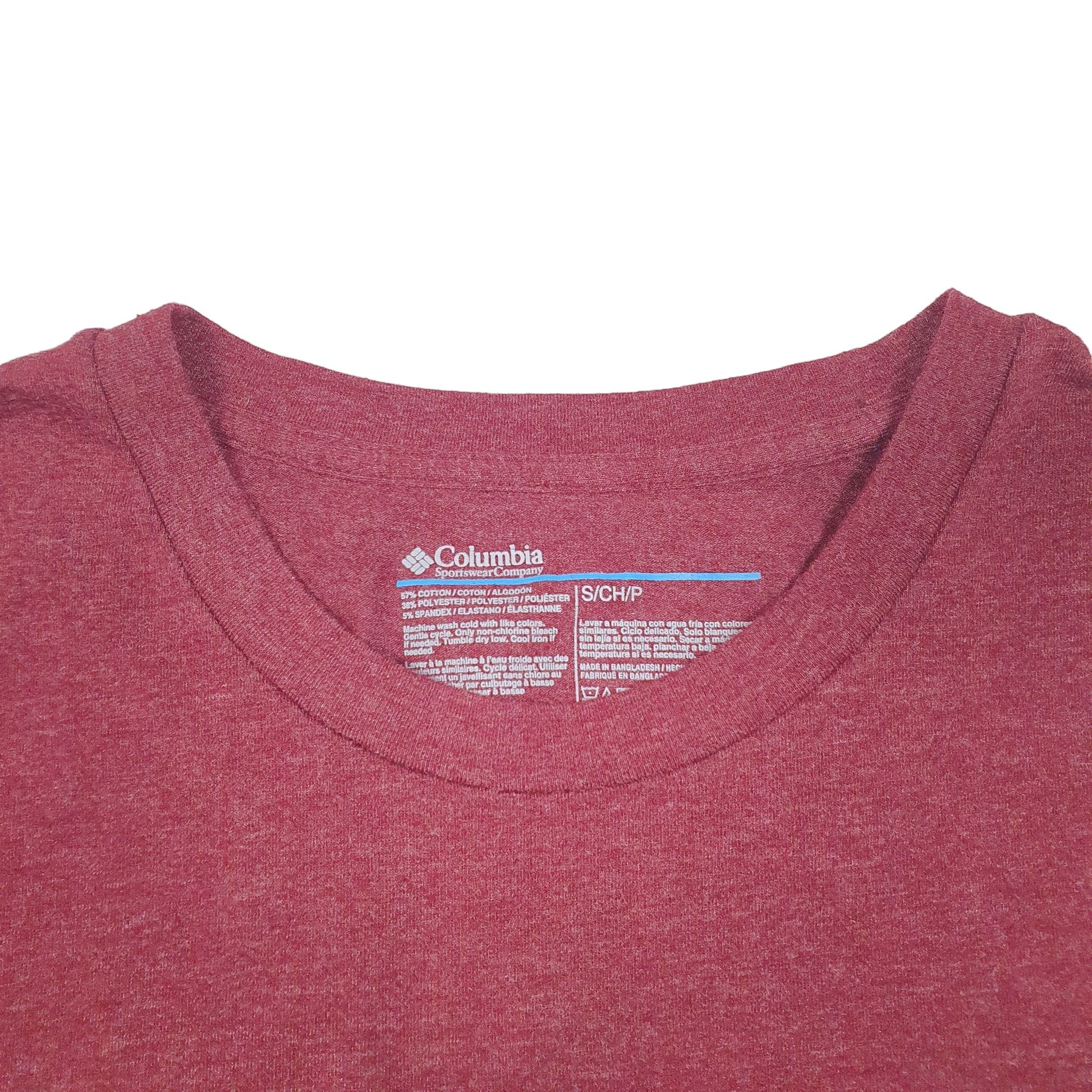 Mens Burgundy Columbia Sportswear  Short Sleeve T Shirt