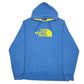 Mens Blue The North Face Spellout Hoodie Jumper