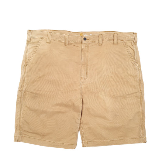 Mens Tan Carhartt Workwear Relaxed Rugged Flex Stretch Carpenter Shorts