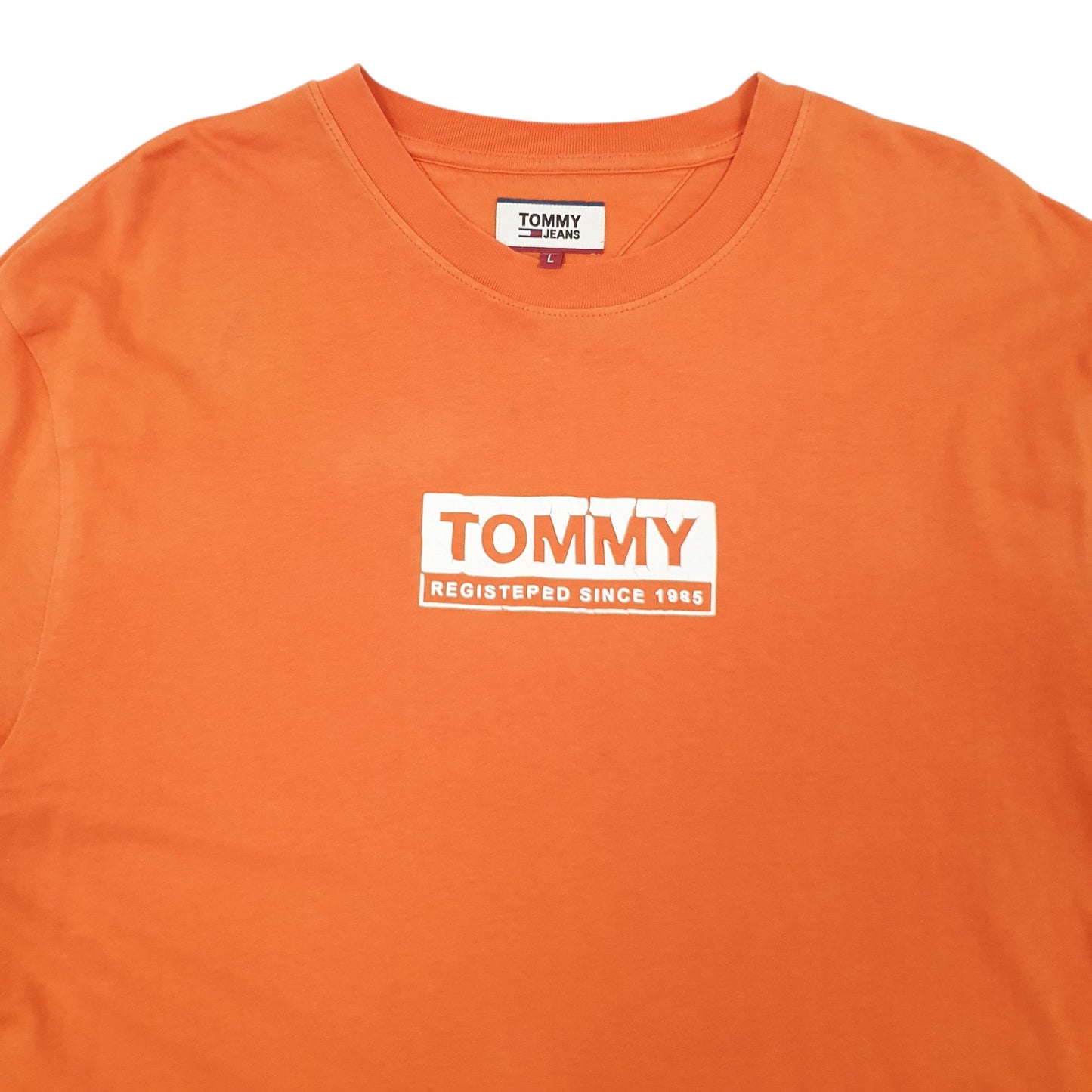 Mens Orange Tommy Hilfiger  Short Sleeve T Shirt