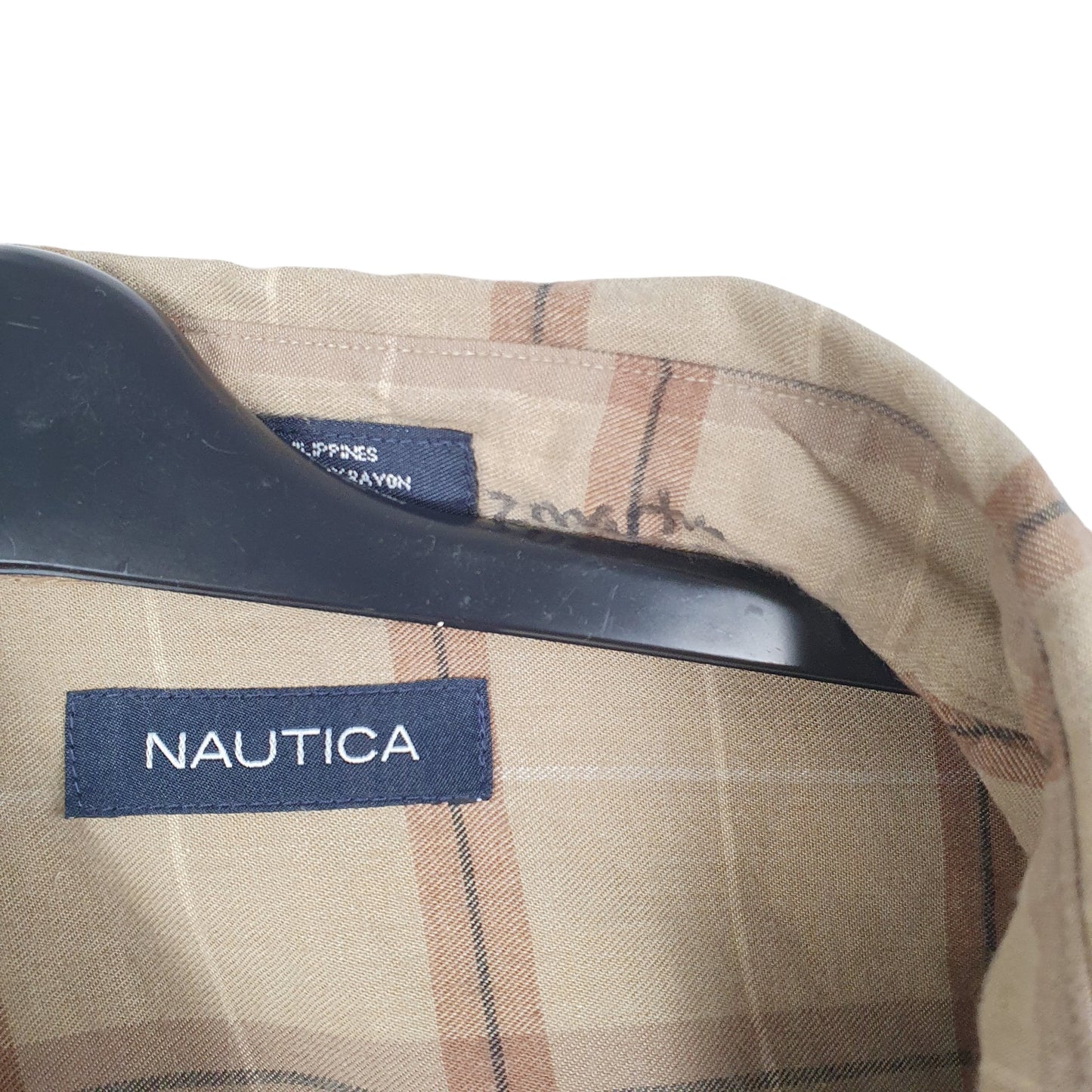 Mens Beige Nautica Blend Long Sleeve Shirt