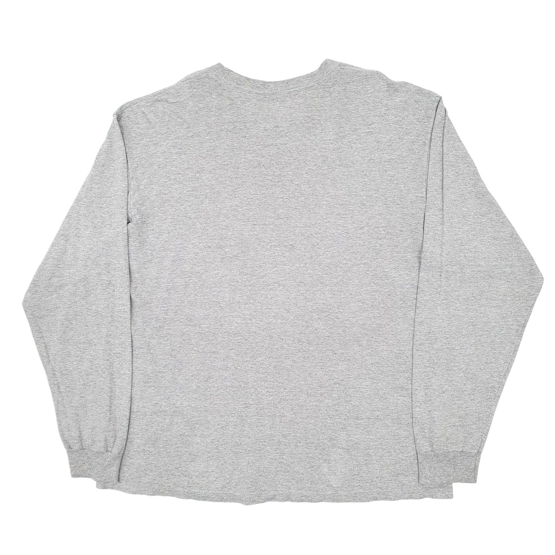 Mens Grey Adidas USA College Notre Dame Football Long Sleeve T Shirt