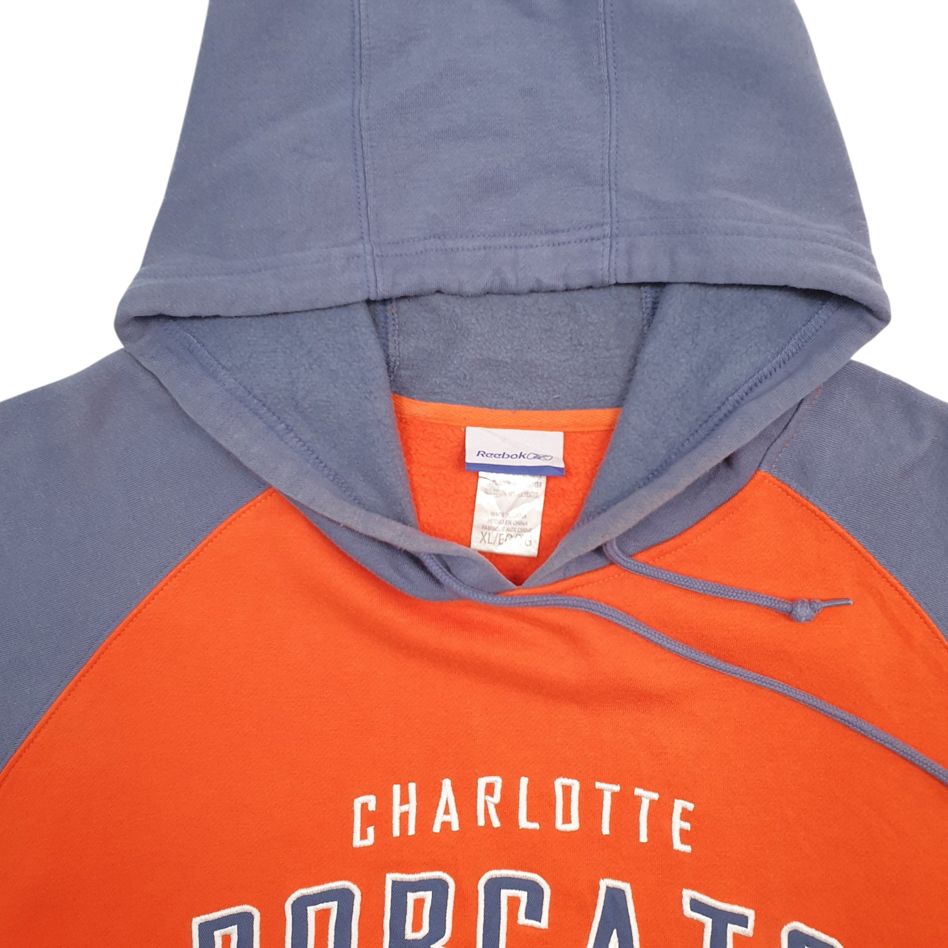 Mens Orange Reebok Charlotte Bobcats NBA Basketball Hoodie Jumper