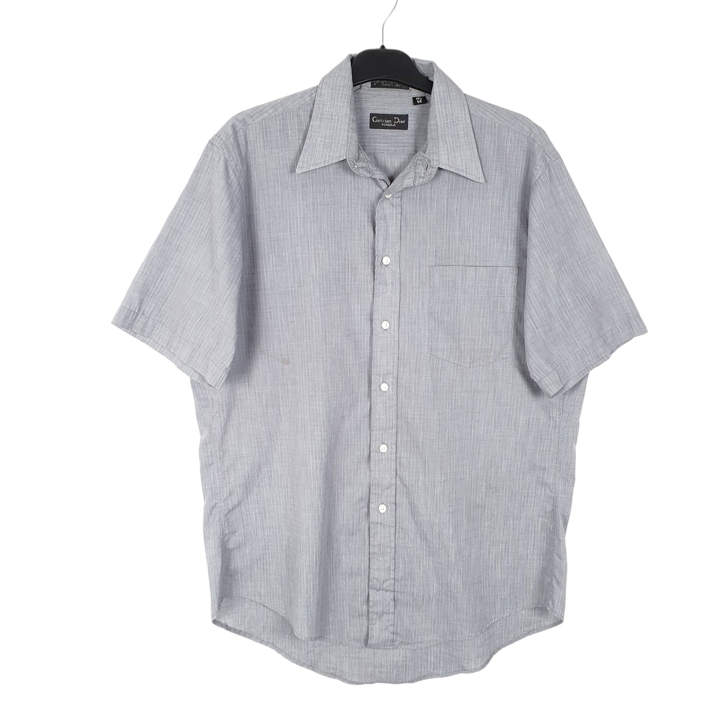 Mens Grey Christian Dior Made In USA Short Sleeve Shirt