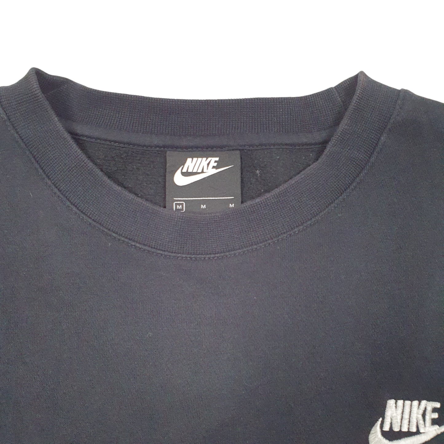 Mens Black Nike Swoosh Crewneck Jumper
