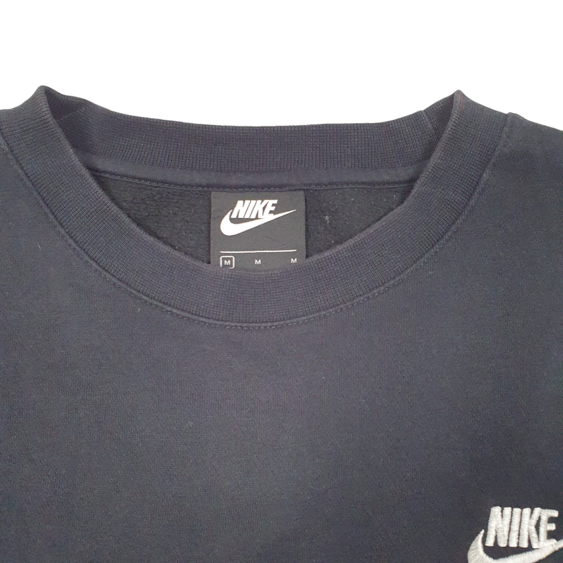 Mens Black Nike Swoosh Crewneck Jumper