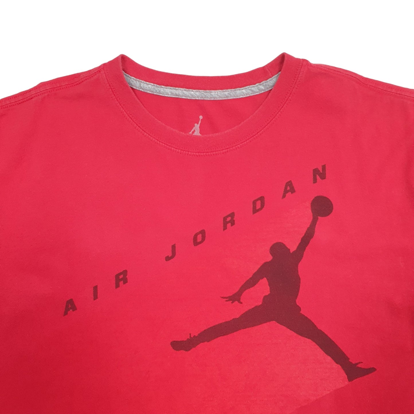Mens Red Nike Jordan Jumpman Basketball Short Sleeve T Shirt