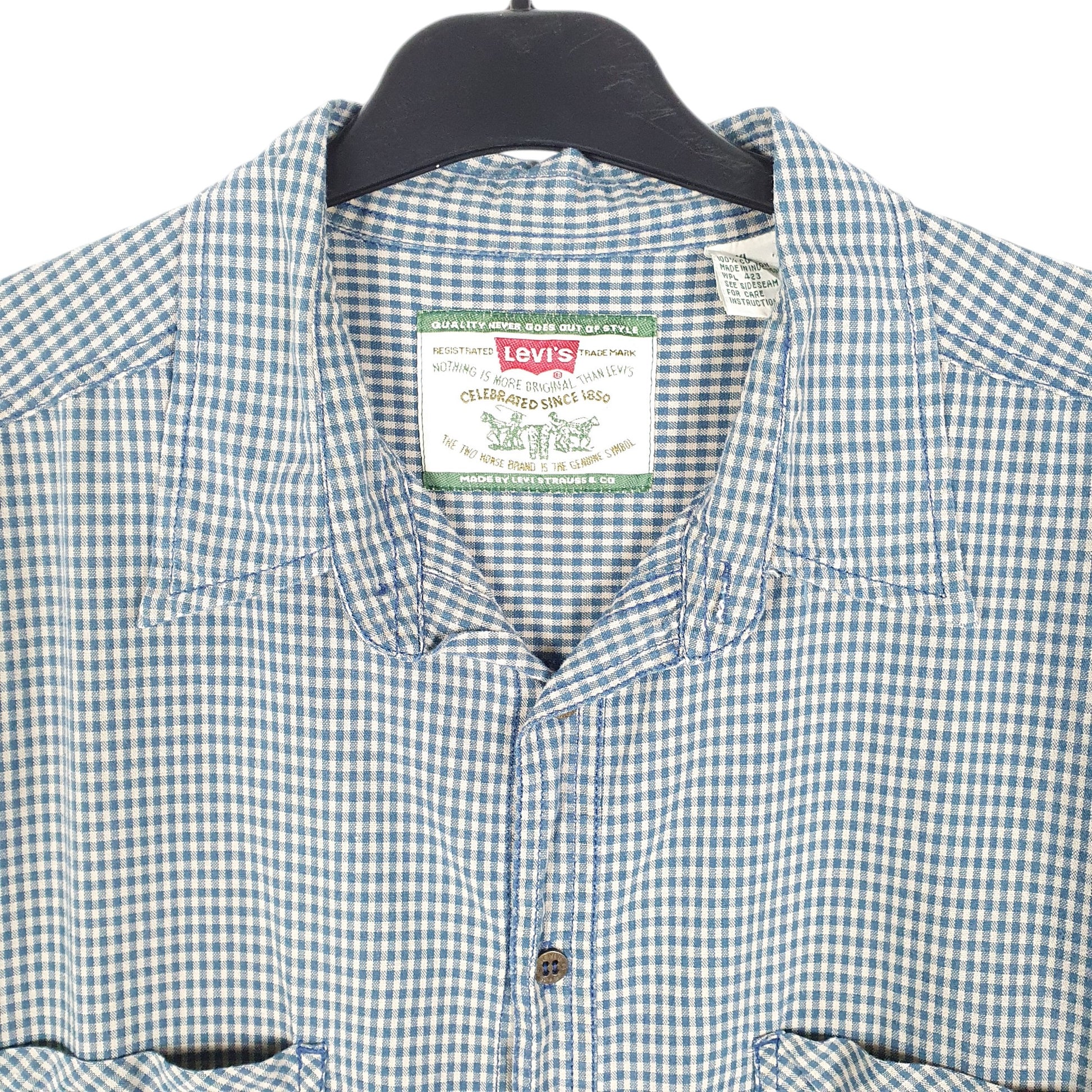 Mens Green Levis Vintage Short Sleeve Shirt