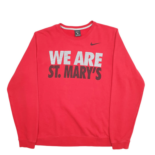 Mens Red Nike We Are St Marys Crewneck Jumper