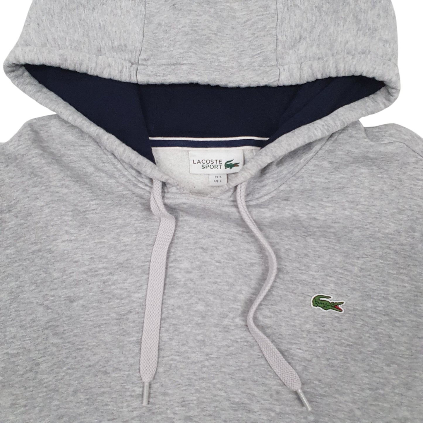 Mens Grey Lacoste Sport Hoodie Jumper