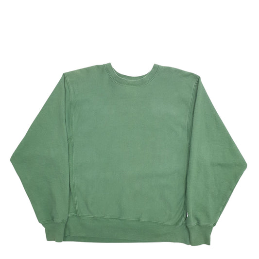 Mens Green Champion Reverse Weave Crewneck Jumper