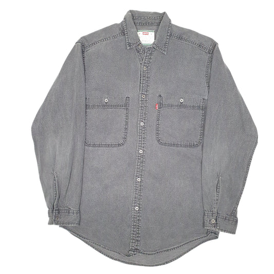 Mens Grey Levis Vintage Chamray Overshirt Shacket Long Sleeve Shirt