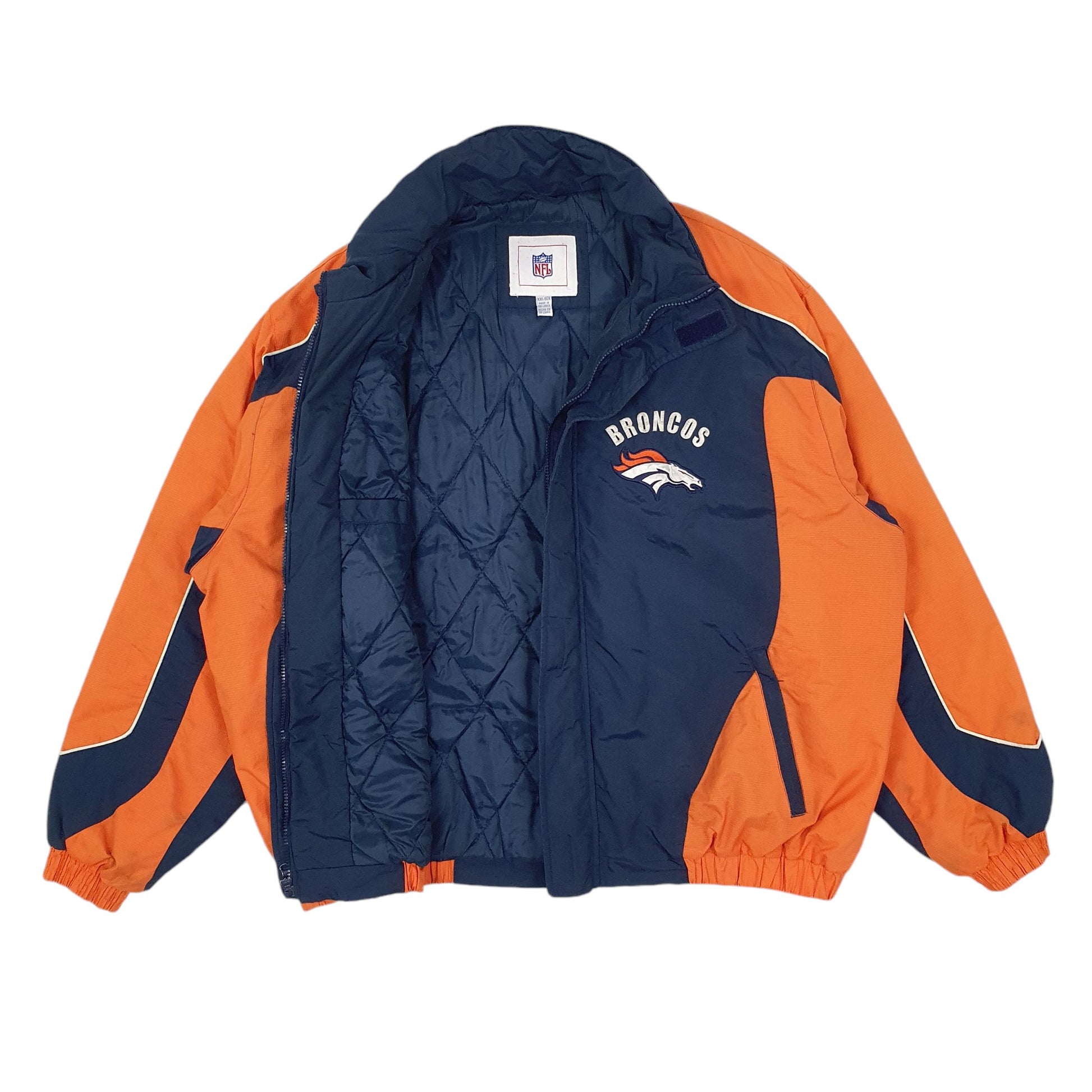 Mens Navy NFL Denver Broncos Full Zip Coat