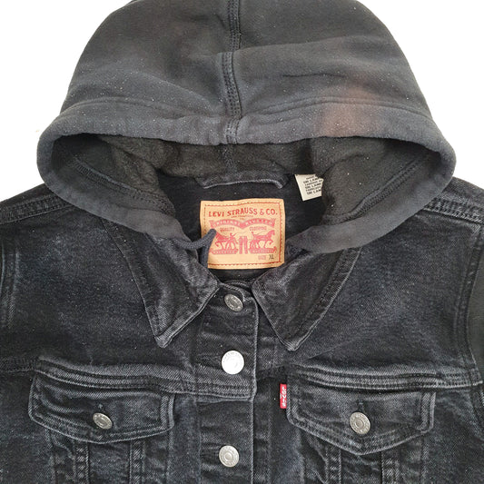 Womens Black Levis Hoodie  Coat