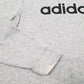 Mens Grey Adidas Spellout Hoodie Jumper