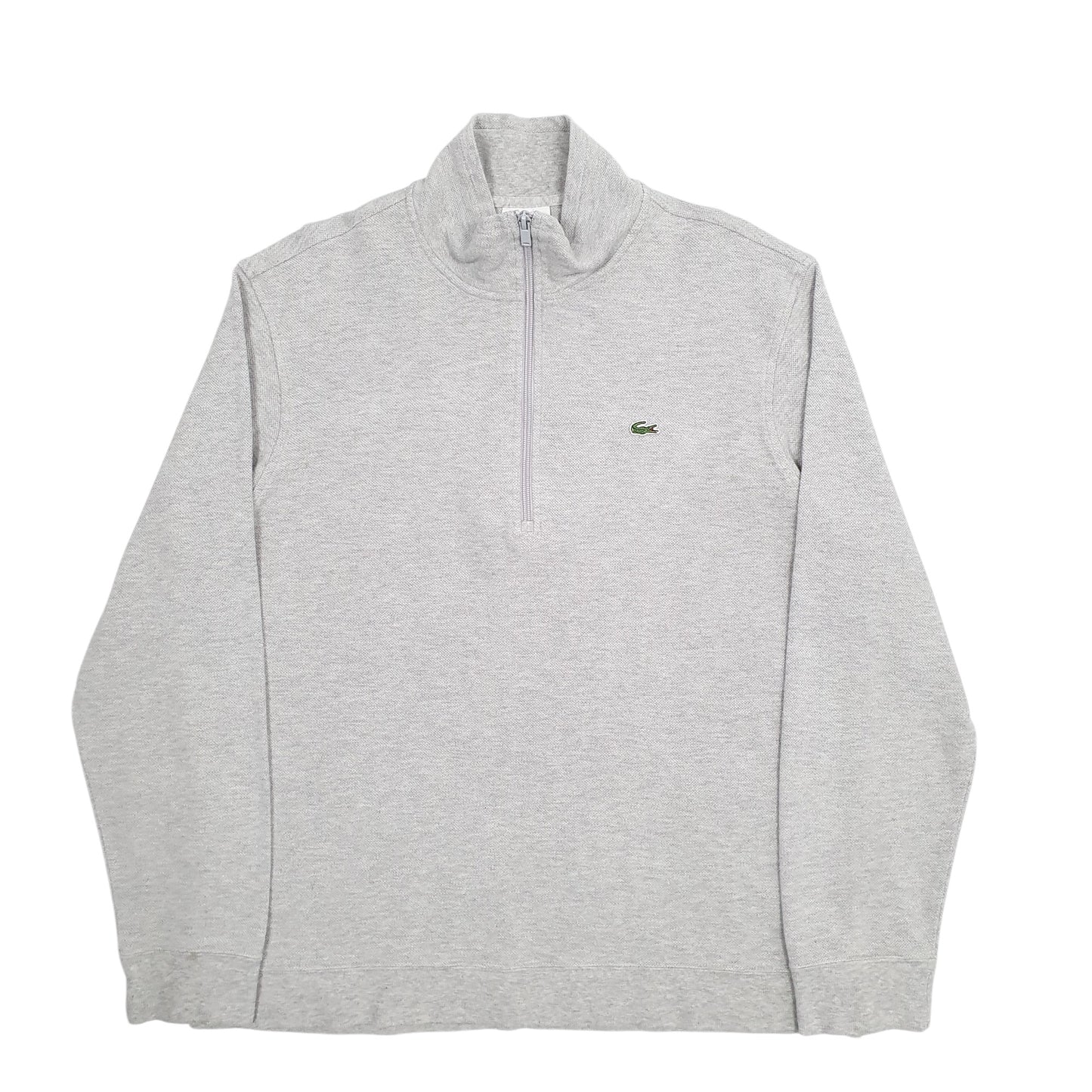 Mens Grey Lacoste  Quarter Zip Jumper