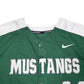 Mens Green Nike MLB Baseball Jersey Mustangs Short Sleeve T Shirt
