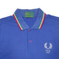 Mens Blue Fred Perry Italia Short Sleeve Polo Shirt