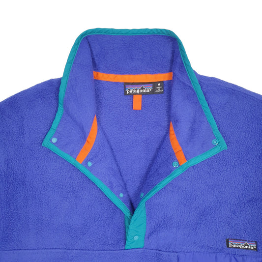 Womens Blue Patagonia Synchilla Snap Popper Button Up Quarter Zip Jumper