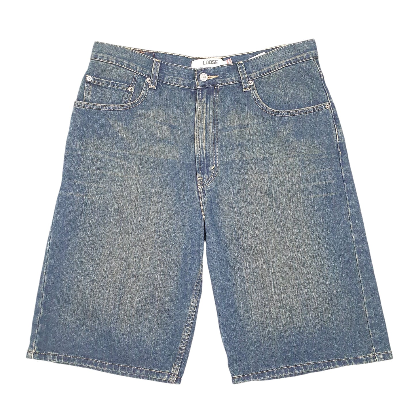 Mens Blue Levis Denim Jeans Jorts 569 Loose Baggy Denim Shorts