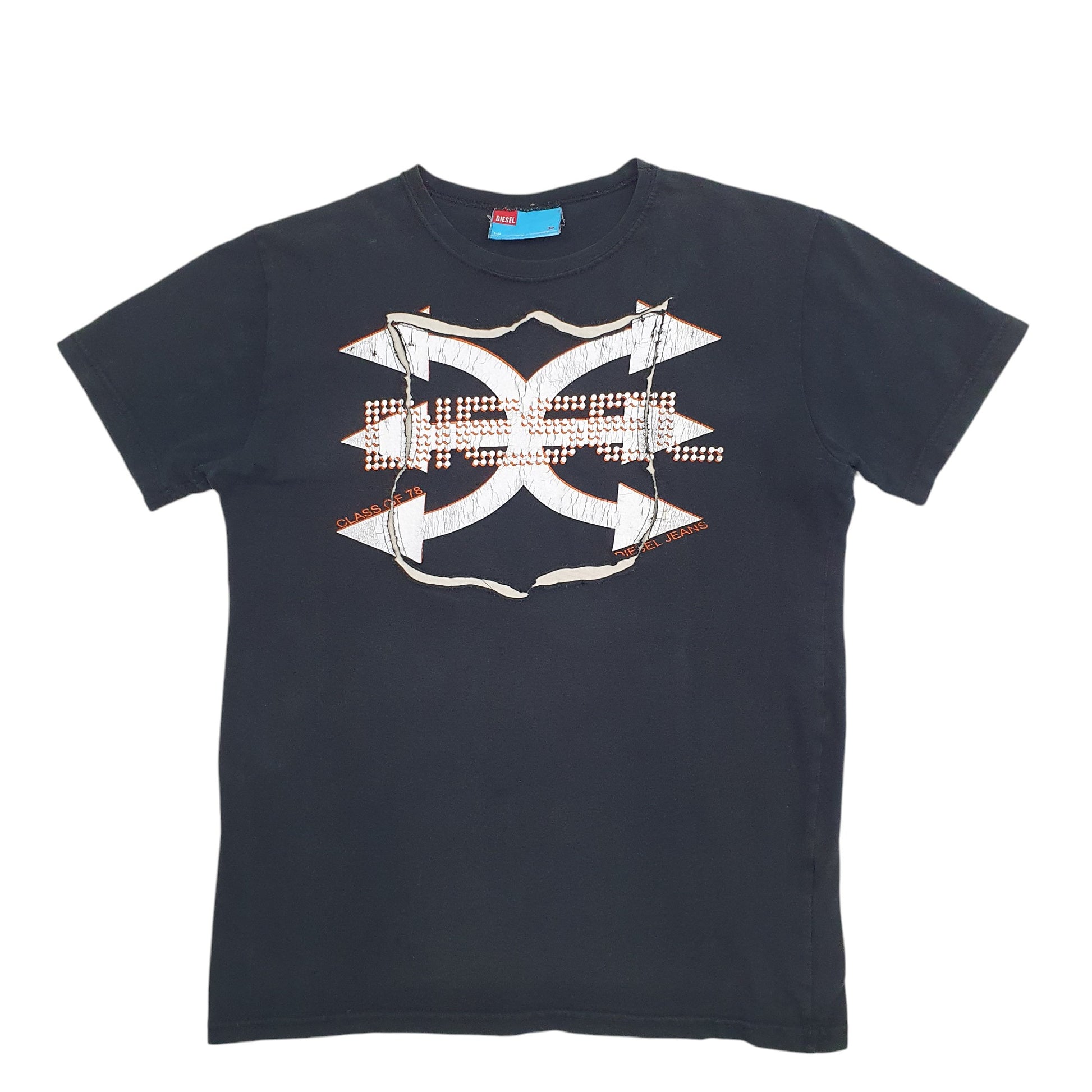 Womens Black Diesel  Short Sleeve T Shirt