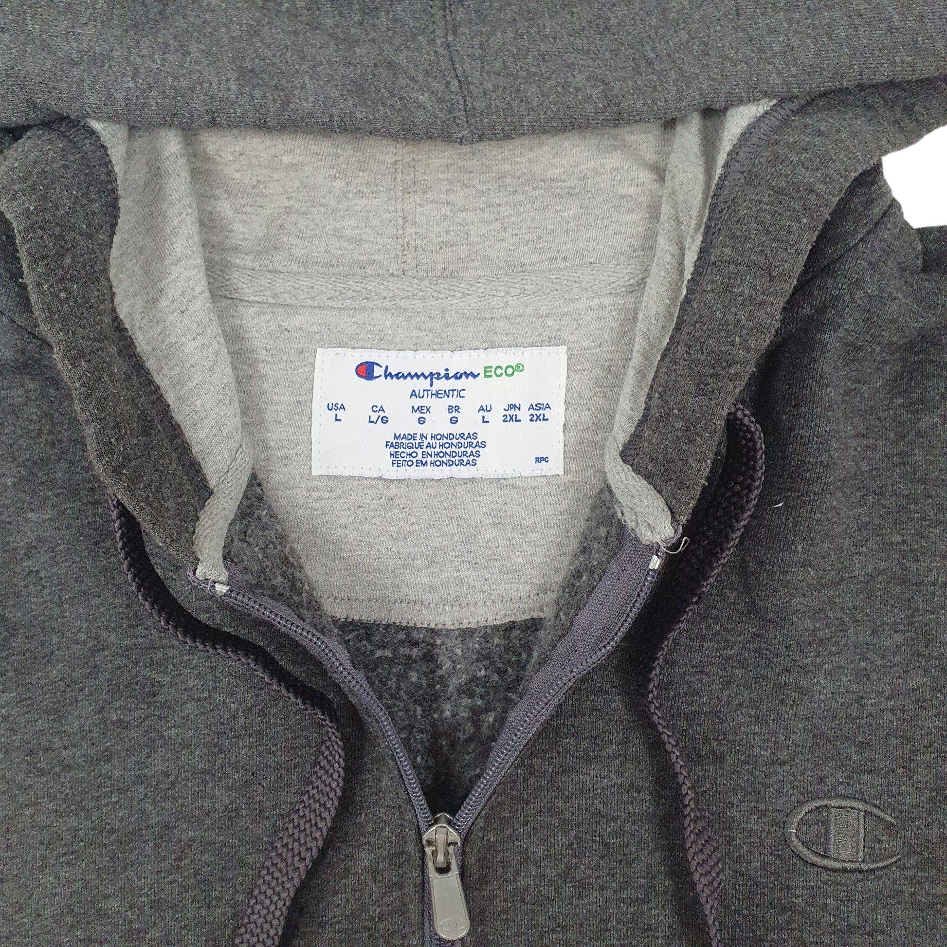 Mens Grey Champion  Full Zip Jumper