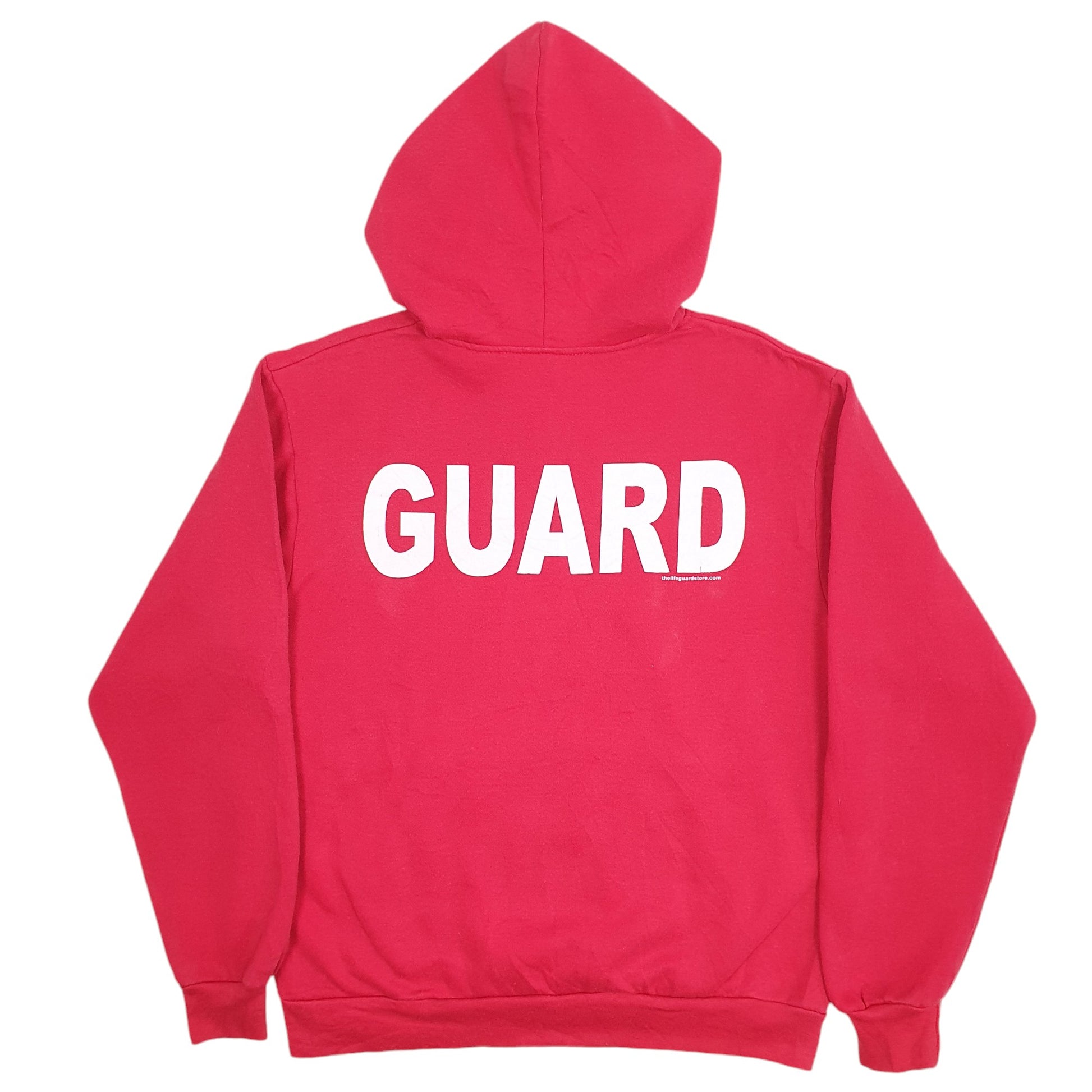 Mens Red Guard Apparel Guard Spellout Hoodie Jumper