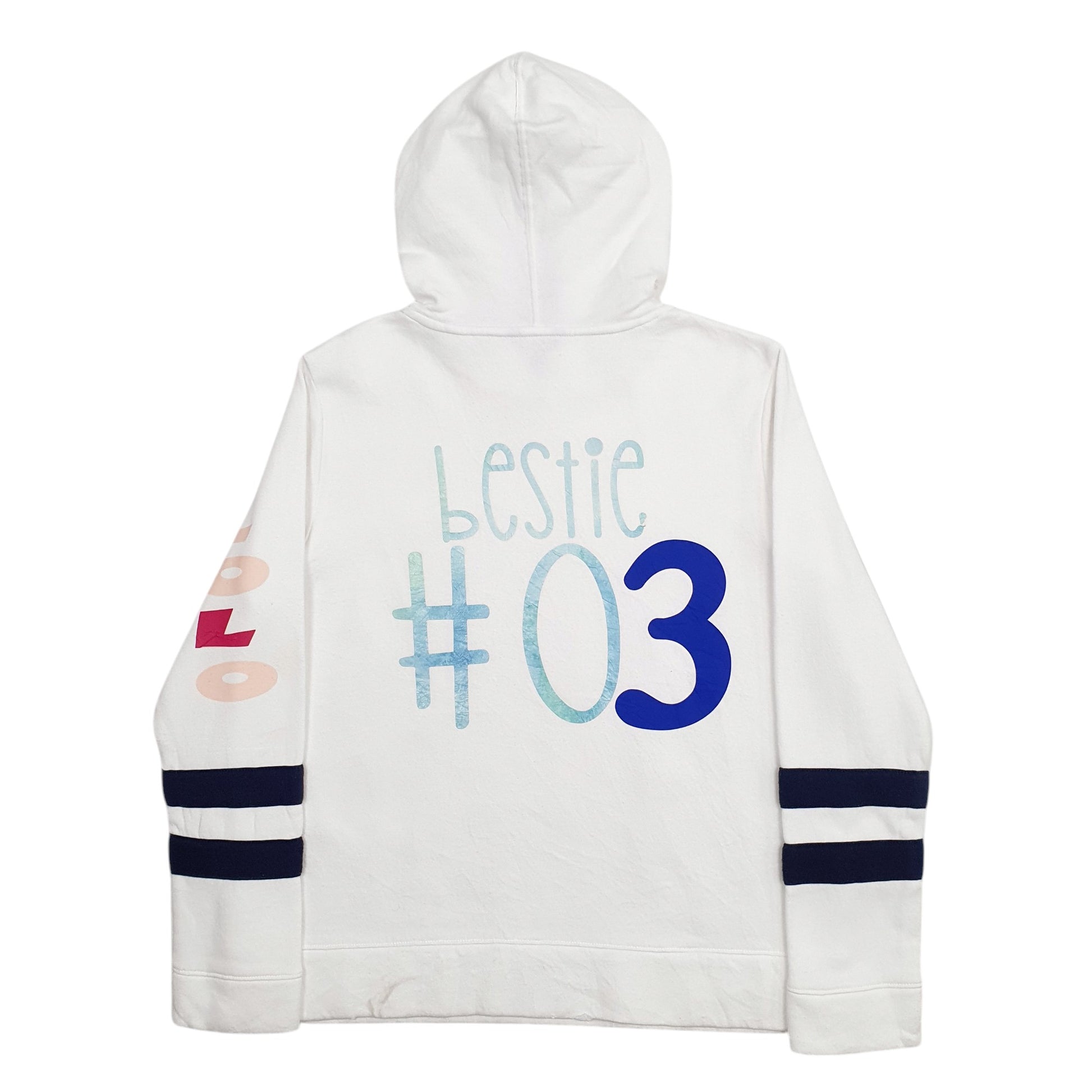 Womens White Nautica Personalised Print Lolo Bestie Hoodie Jumper