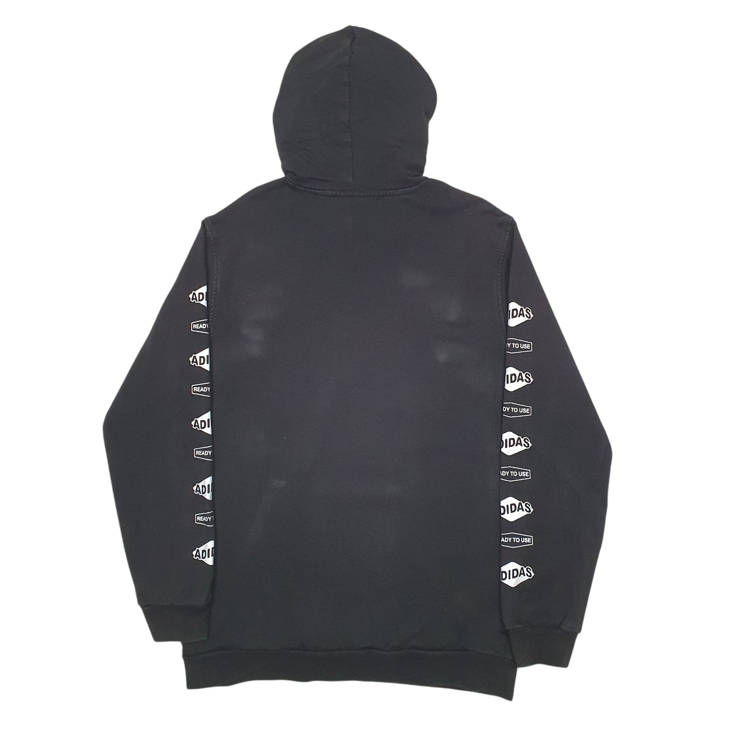 Mens Black Adidas Triple Action Hoodie Jumper
