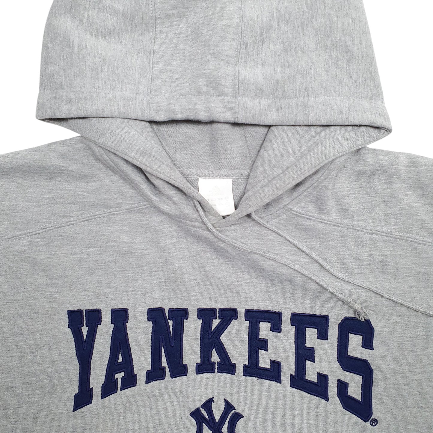 Mens Grey Adidas New York Yankees Baseball Hoodie Jumper