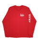 Mens Red Unbranded Single Stitch Vintage 90s Fitness Wellness Long Sleeve T Shirt