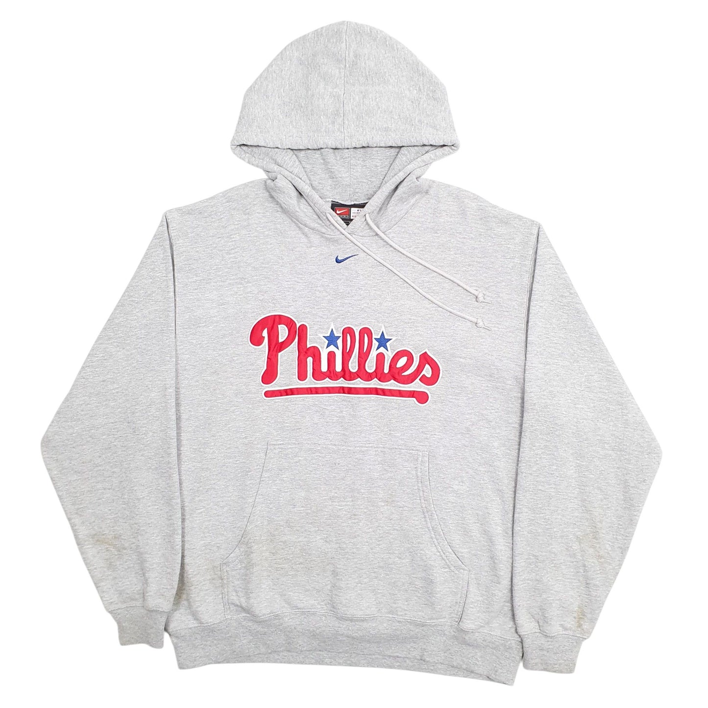 Mens Grey Nike Philadelphia Phillies Spellout Hoodie Jumper