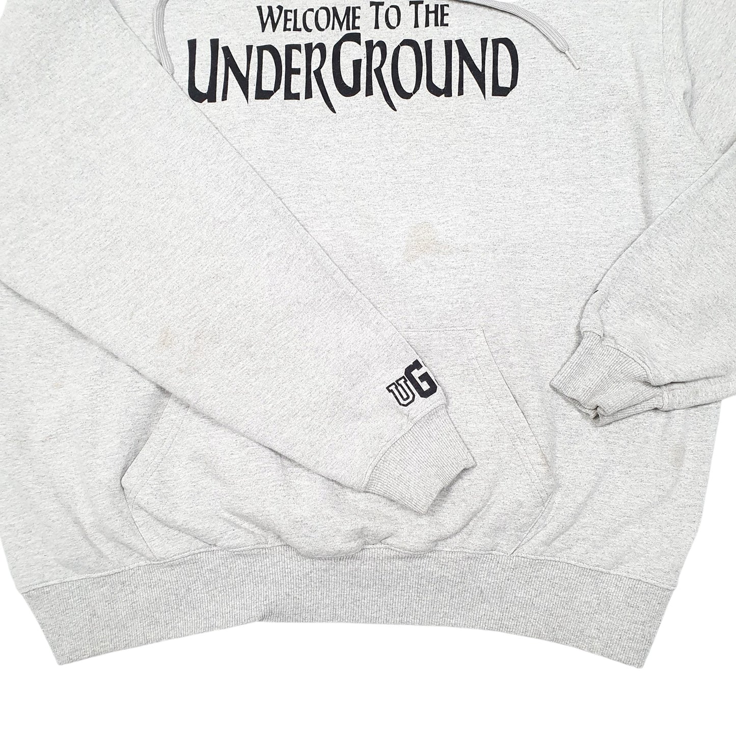 Mens Grey Champion Cleveland Mine Belt Crew Underground Hoodie Jumper