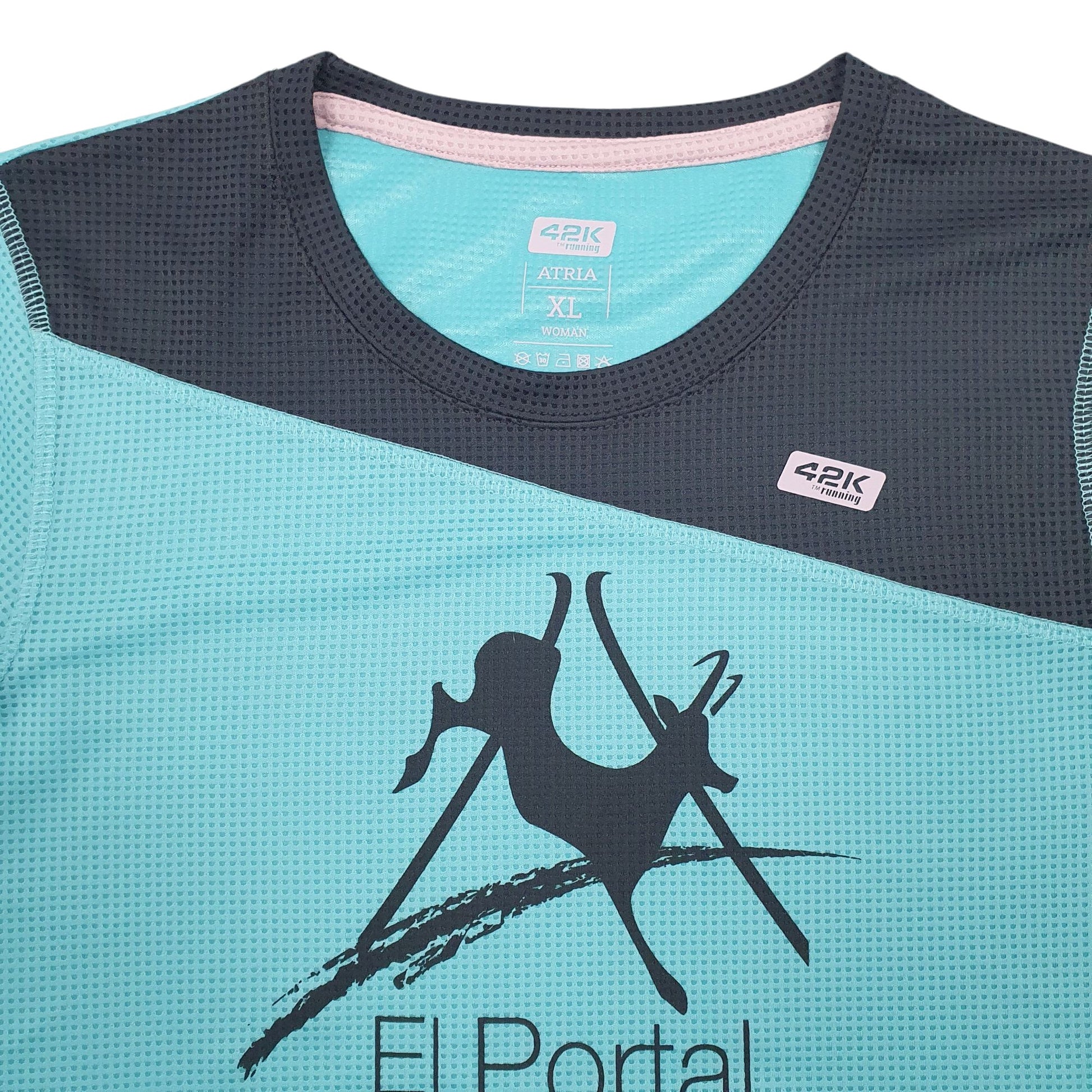 Womens Blue 42k Running Atria Short Sleeve T Shirt