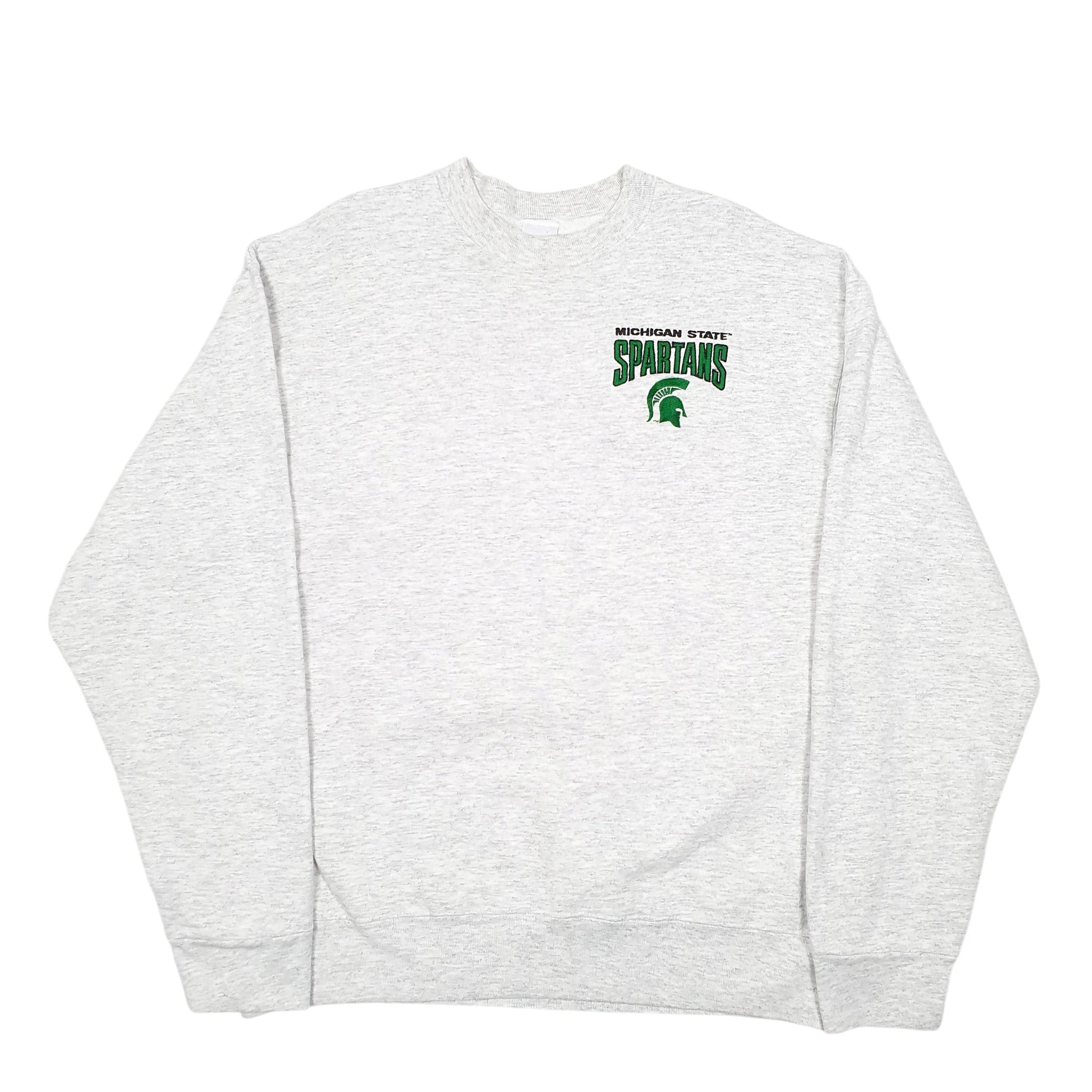 Mens Grey Salem Sportswear Vintage Michigan State Spartans Football Made In U.S.A Crewneck Jumper