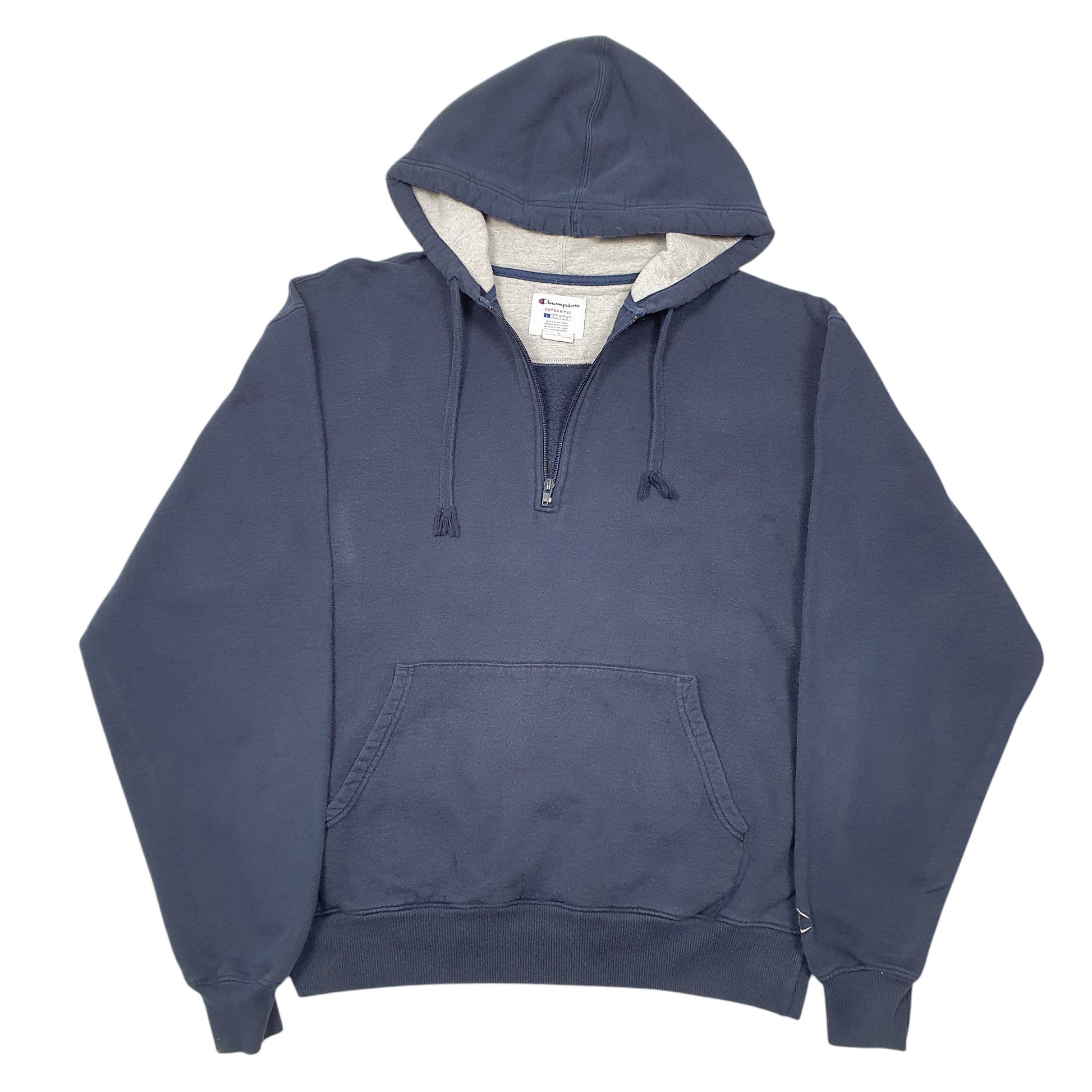 Mens Navy Champion Quarter Zip Hoodie Jumper