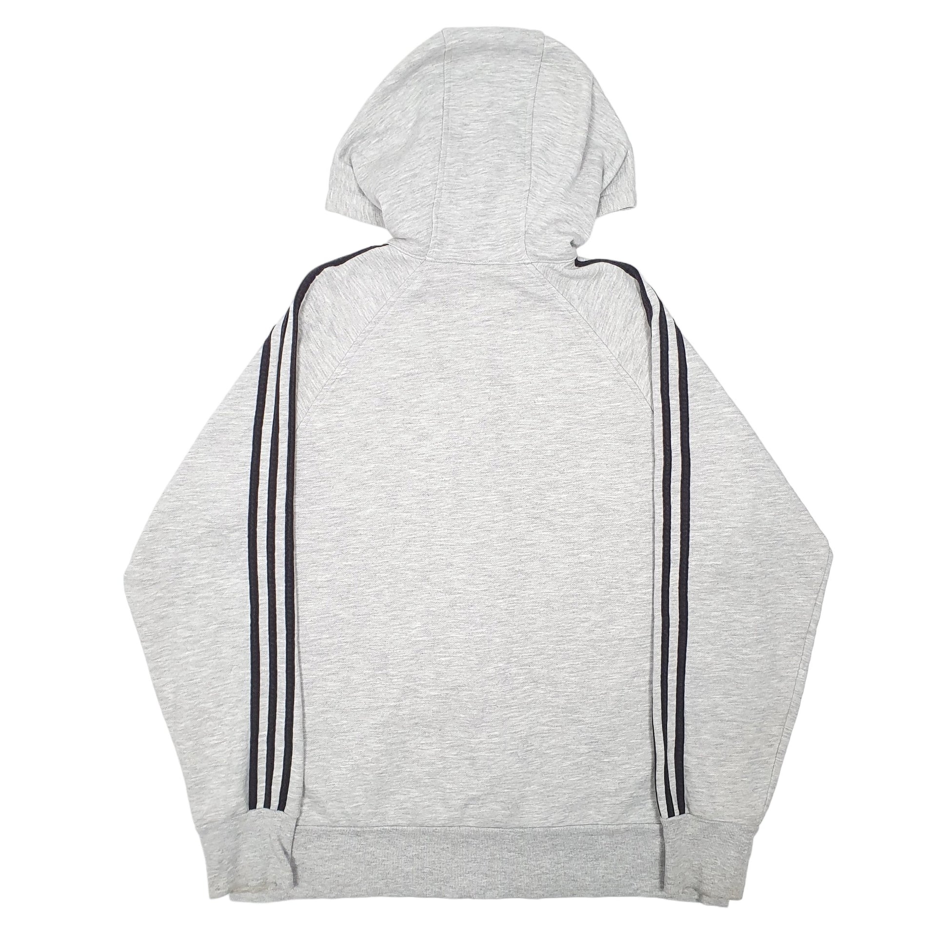 Mens Grey Adidas Hoodie Full Zip Jumper