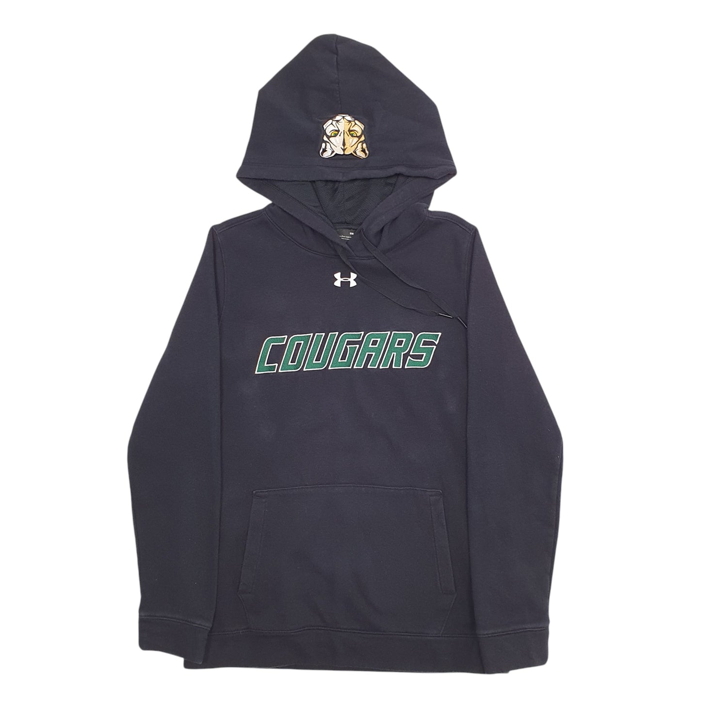 Mens Black Under Armour Cougars Spellout Football Hoodie Jumper