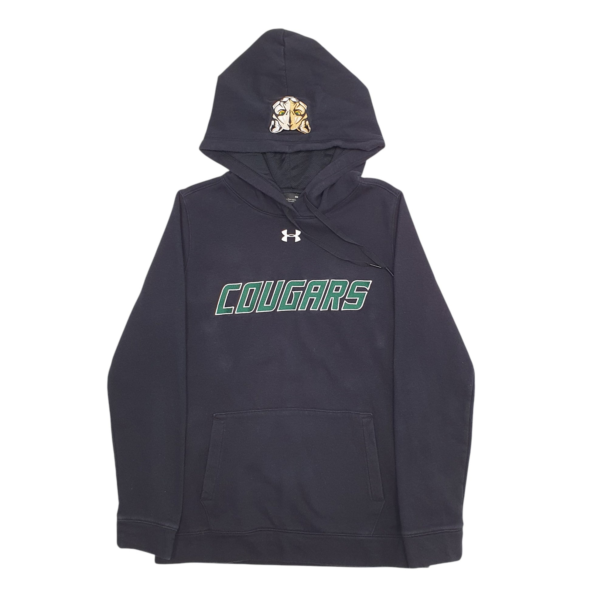 Mens Black Under Armour Cougars Spellout Football Hoodie Jumper