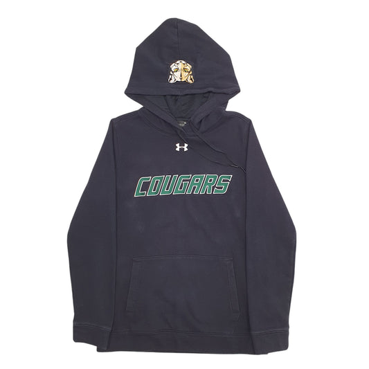 Mens Black Under Armour Cougars Spellout Football Hoodie Jumper
