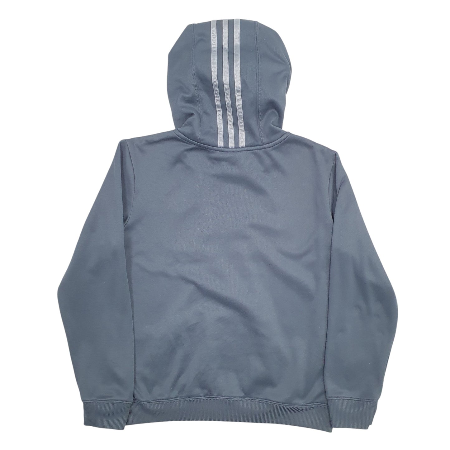 Mens Grey Adidas Spellout Hoodie Jumper